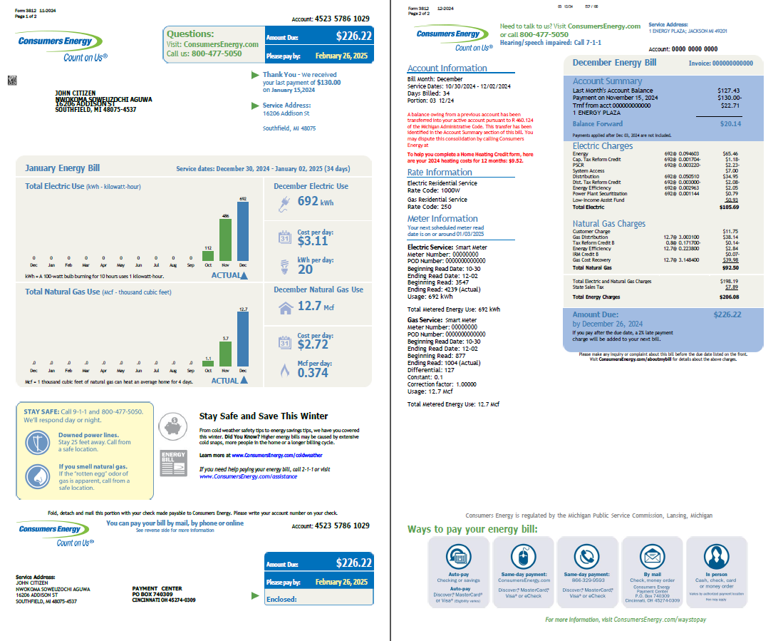  Minol USA business utility bill 
